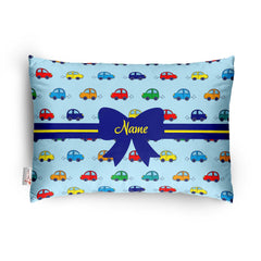 Personalized Pillow For Kids, Super Soft Cotton Kids Cushion, Sky-Blue - 12 X 18 Inches | Custom Name, For 5 Years Old Kids, Adorable Prints | For Head, Neck Support Baby Pillow - Pillow 02