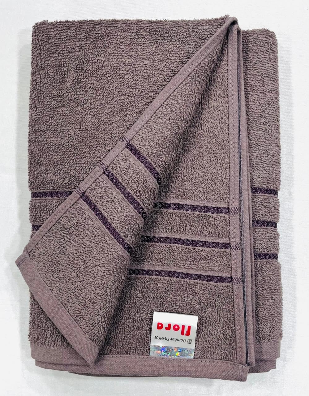 Bombay Dyeing Flora Small Size Bath Towel 500 Gsm - Light Grey