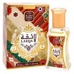 Naseem Laeqa Perfume Oil Roll On 24ml 0.8 Fl.oz. Arabian Fragrance Oil For Women | Long Lasting | Alcohol Free