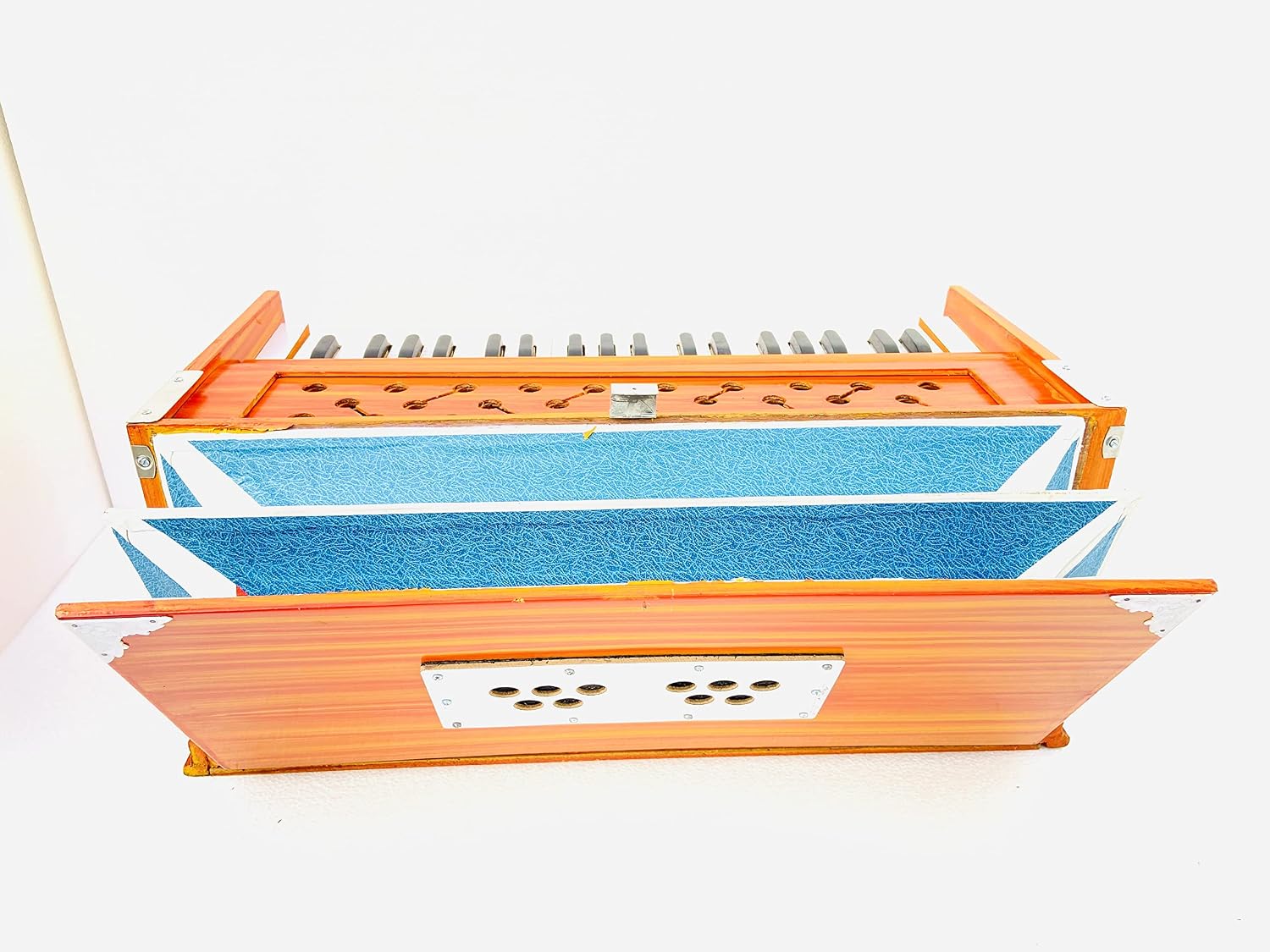 Musical Instrument Harmonium For Beginners & Professionals - 7 Stopper, Total 39 Keys, Two Reeds (Base- Male), Double Fold Bellow, 3 1/4 Octave