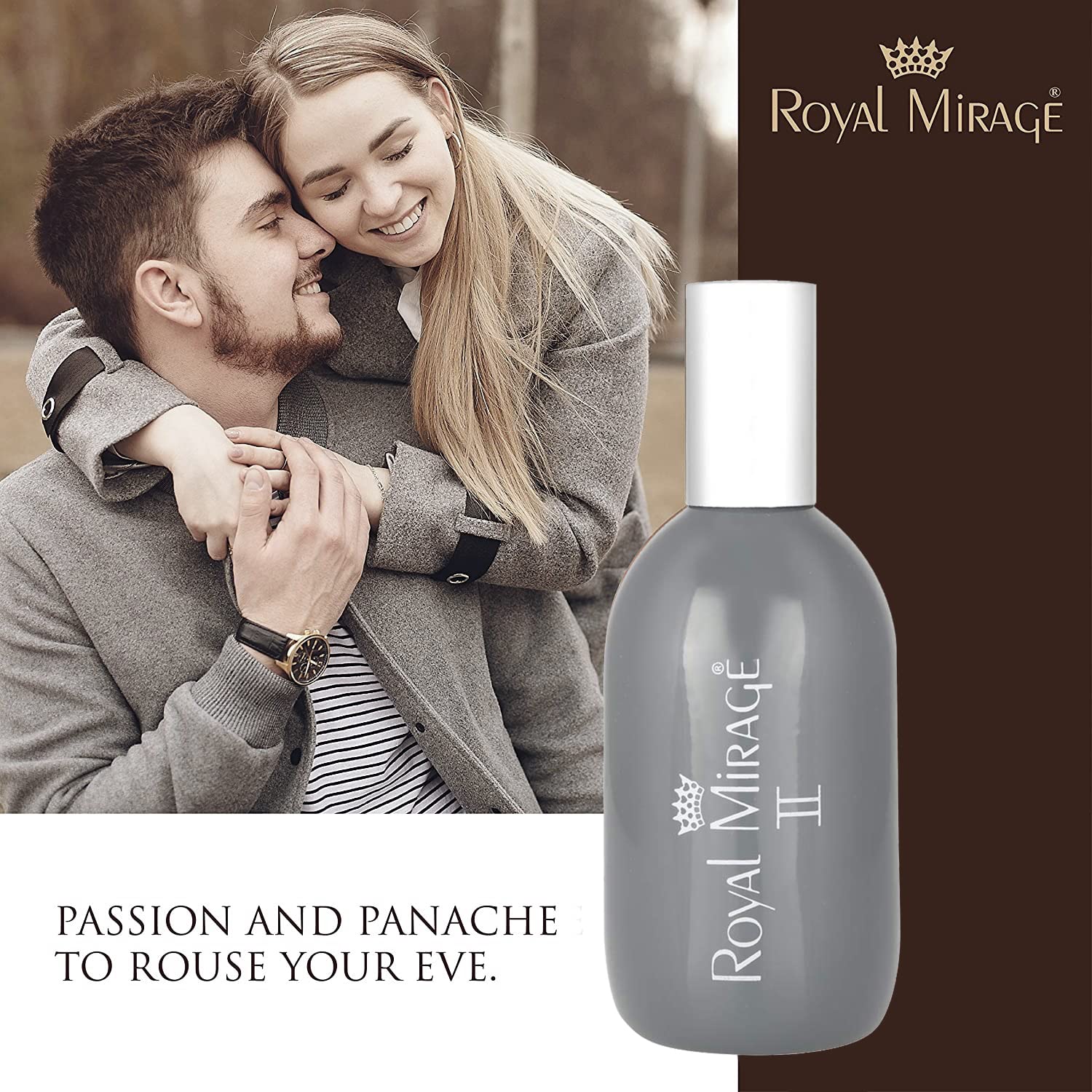 Royal Mirage II Grey Eau De Toilette Spray 120ml 4.0 Fl.oz. Alcohol Free | Men Fragrance
