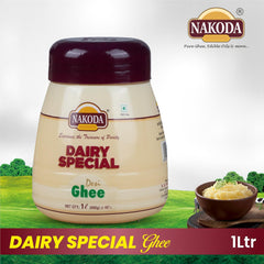 Pure Natural Dairy Special Desi Ghee By Nakoda | Good Source Of Vitamin A, Delicious Healthy & Nutritious Desi Ghee Perfect For Glowing Skin | (1 Litre) 33.8 Ounce | Jar Pack