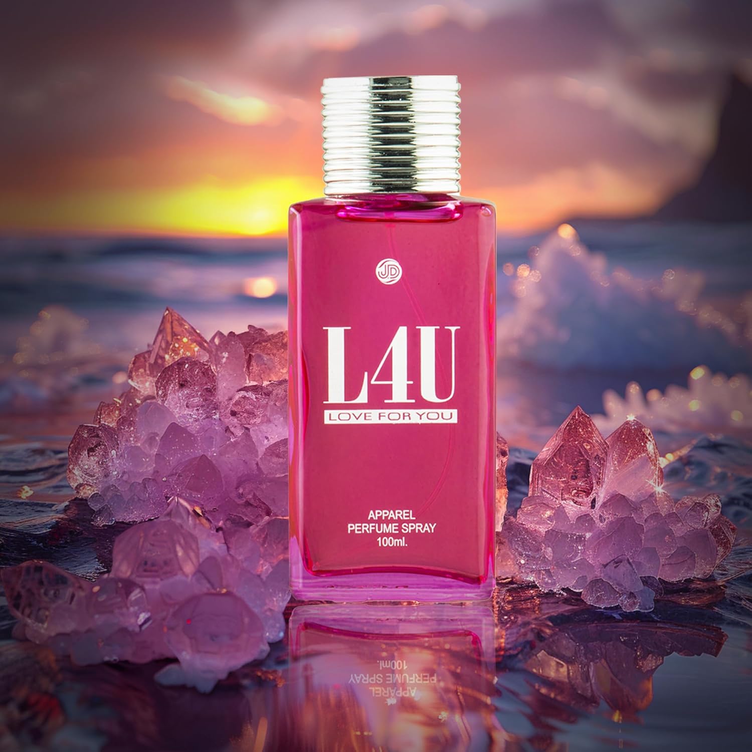 JD International L 4 U Apparel Unisex Perfume With Long Lasting Fragrance - 100ml, 3.4 Fl.oz | Love For You Perfume For Men & Women