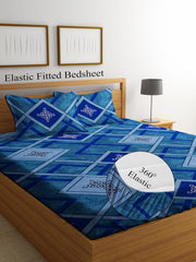 1 Bedsheet King Size With 2 Pillow Covers - 72 X 78 Inches, Blue | All Around Elastic Fitted Soft & Durable Bedding For Bedroom - Lightweight Perfect For All Seasons