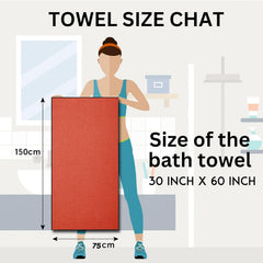 Drape&Luxe Gen-Z Towel Premium Waffle Cotton Bath Towel 600 Gsm | Super Soft & High Absorbency Towel, Quick Drying Large Size Towels (Brown) - Pack Of 1