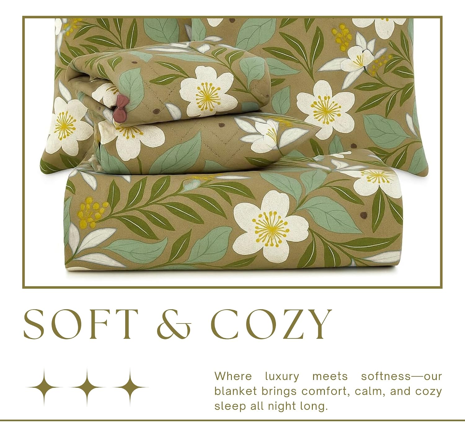 Bedding Set With 1 Pc Bedsheet, 2 Pc Cushion With Zip, 2 Pc Pillow Covers | 90 X 100 Inches, Light Green & White - Soft, Breathable, & Lightweight For All-Season Comfort