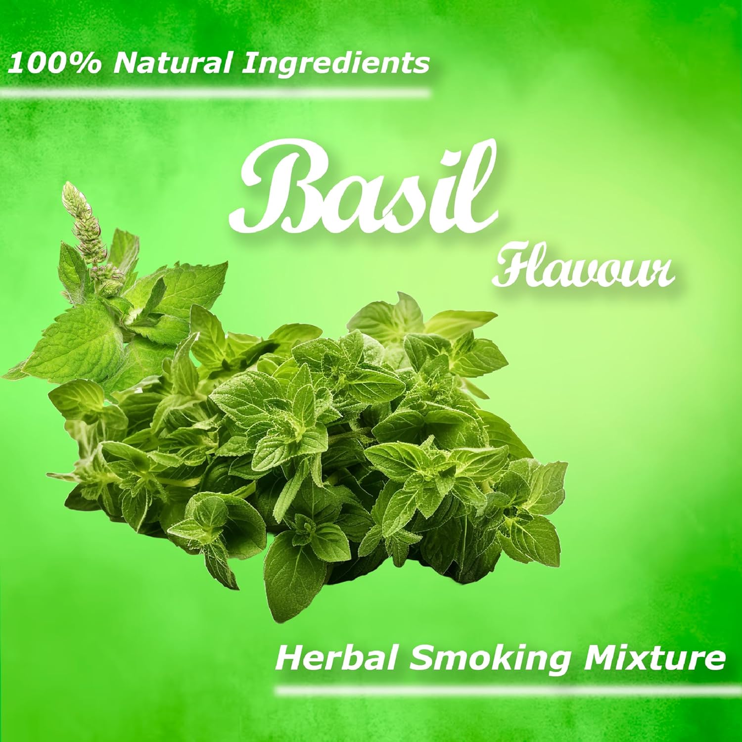 Organic Herbal Raw Mixture With Basil Flavour - Pack Of 4X 50gm | Roll Your Own Herbal Cigarillos - Smoking Mixture With Ayurvedic Herbs Clove | Tobacco Free & Nicotine Free