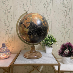 Antique World Map With Countries & Continent Globe For Home Decor, Gift Show -Piece, Decoration, Office Table (Dia - 12 Inch, Big Globe, Political Map) Pack Of 1