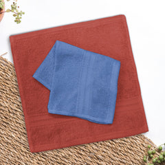 Sassoon Anatolia 6 Piece Cotton Face Towel 500 Gsm (Heaven & Rust)