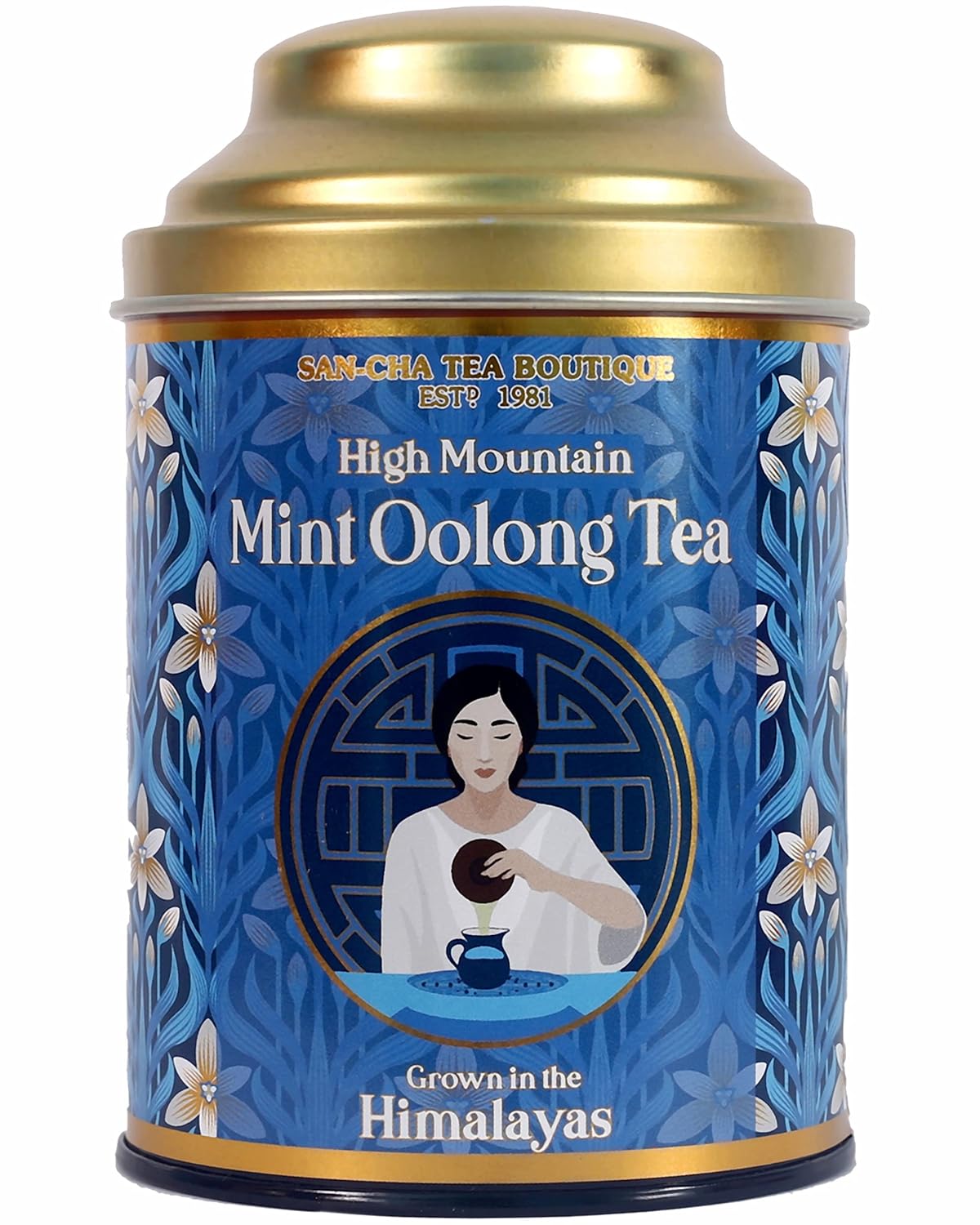 San-Cha High Mountain Mint Oolong Tea - 50gm, 1.7 Ounce, 150 Cups+ | Boost Metabolism Naturally & Stress Relief - Fruit & Cool Mint Notes | Low Caffeine