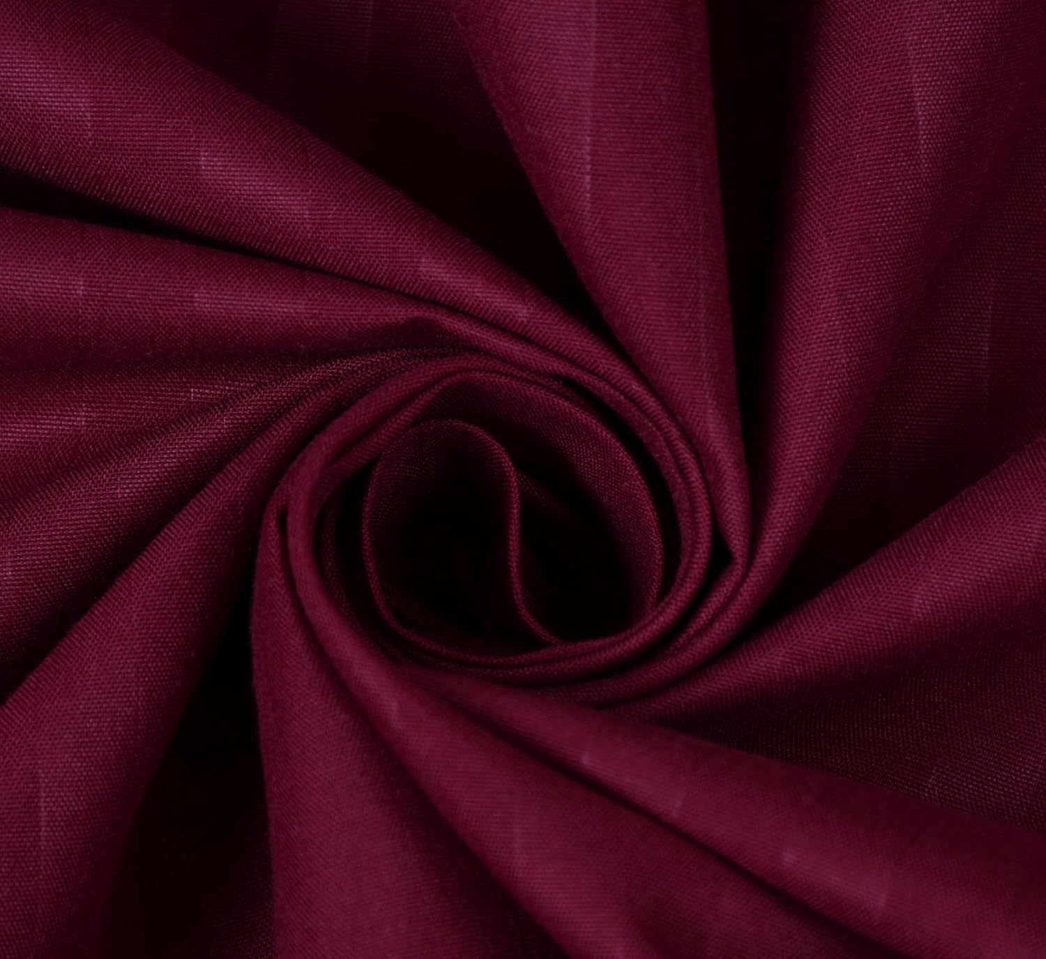 Pure Cotton Satin Stripes Plain King Size Bedsheet For Double Bed With Two Pillow Covers - 90x90 Inches, Wine | Ideal For Daily Use & Gifting Bedsheet