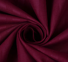 Pure Cotton Satin Stripes Plain King Size Bedsheet For Double Bed With Two Pillow Covers - 90x90 Inches, Wine | Ideal For Daily Use & Gifting Bedsheet