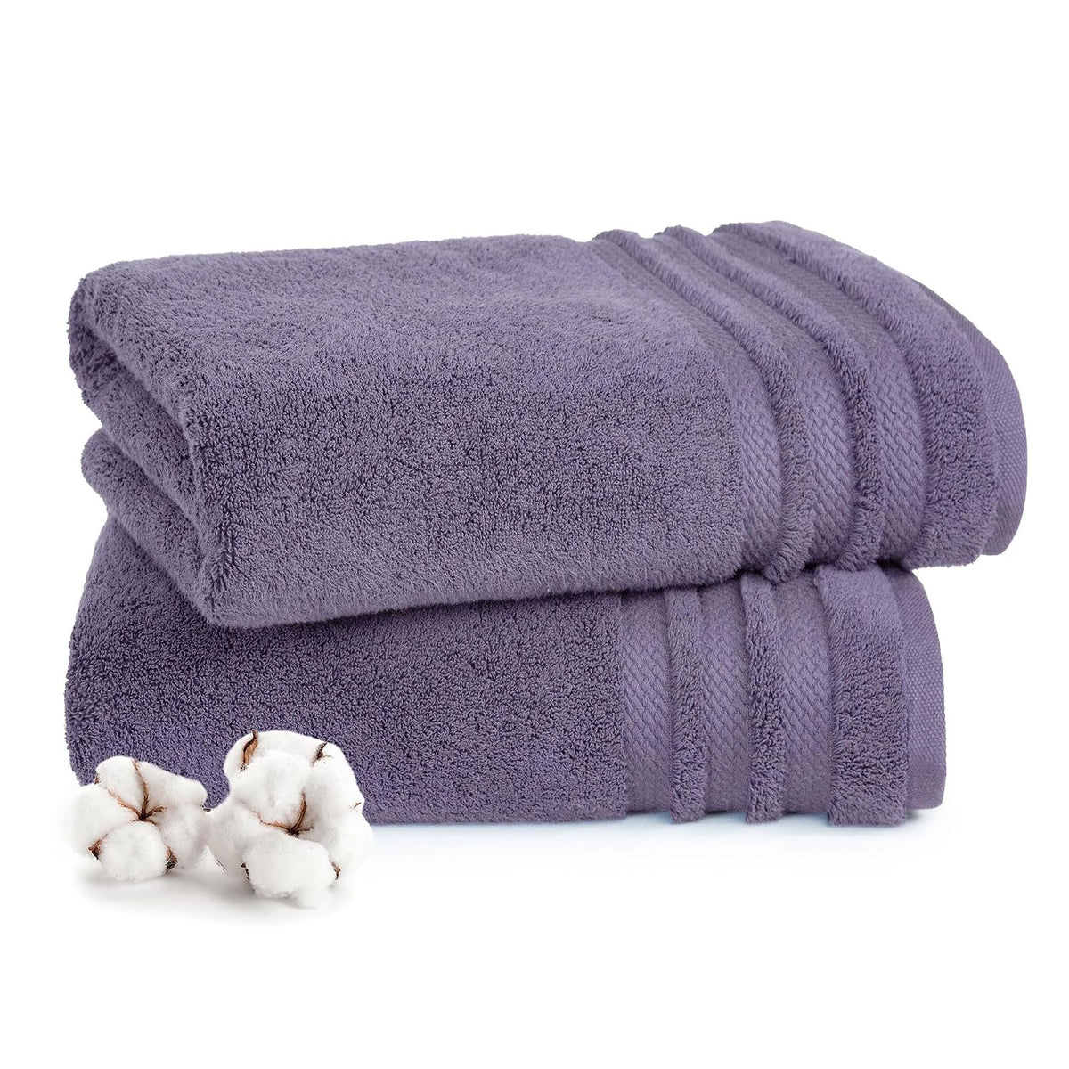 Mytrident Finesse 100% Cotton Bath Towels 1200 Gsm (Purple) -2 Piece