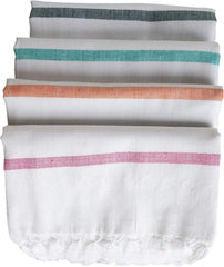 Ayus Cotton Handloom Light Weight Fast Absorbing Bath Towels 1kg (Pack Of 4)