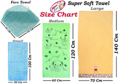 Mom Care Microfibre Bath Towels 500 Gsm | Extra Soft Quick Dry Strong Water Absorbent Bathing Towel For 5 Years+ Kids | Pack Of 2 (Multicolor)