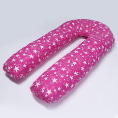U Shaped Pregnancy Pillow, Maternity Pillow, 100% Cotton Removable Cover, Stardom Pink | Super Premium Pillow, Versatile Use, Pregnocare Microfibers, Breathable, Comfortable Pillow