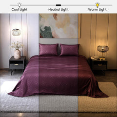 Super King Bedsheet With 2 Pillow Covers - 108 X 108 Inches, Maroon | Hypoallergenic, Breathable, Gentle On Skin & Hair, Fade & Wrinkle Resistant, Wedding Gift For Couples