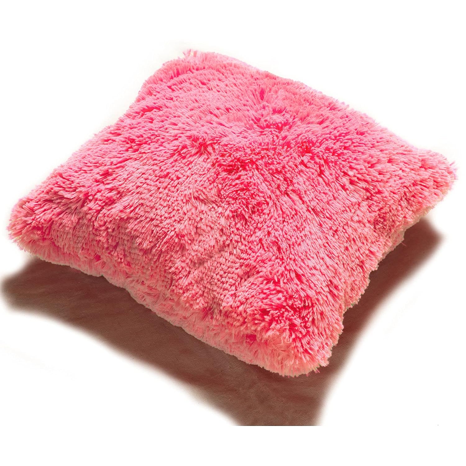 Small Fur Pillow, Cushions For Sofa - Red, Beige, White & Pink Pillow, Standard Size - 12x12 Inches | Soft Pillow, Washable, Easy To Clean - Pack Of 4 | Best Pillow - Model 3