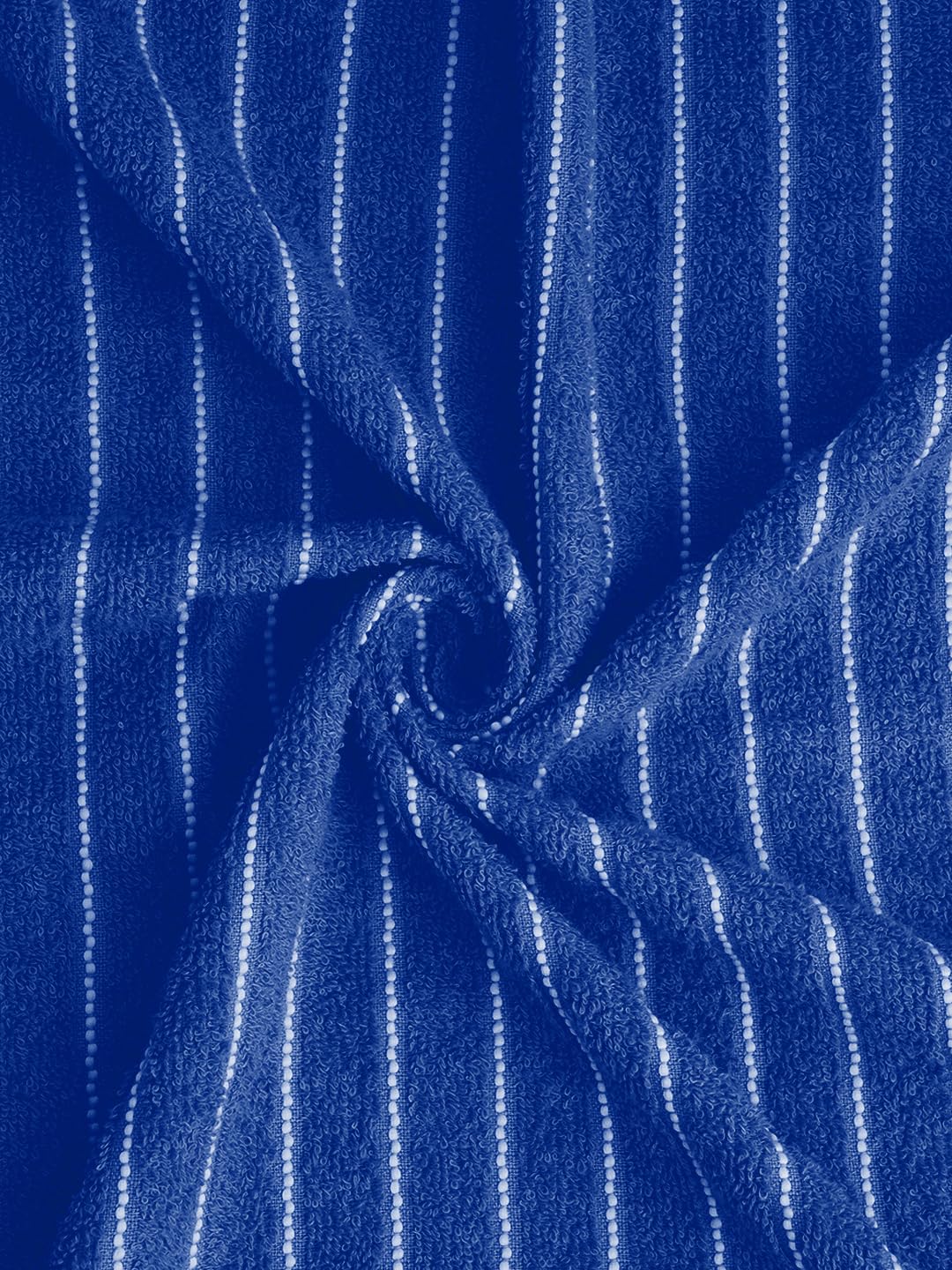 Welspun 100% Cotton Large 250 Gsm Dobby Solid 2-In-1 Bath Towel (Navy Blue)
