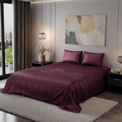 Super King Bedsheet With 2 Pillow Covers - 108 X 108 Inches, Maroon | Hypoallergenic, Breathable, Gentle On Skin & Hair, Fade & Wrinkle Resistant, Wedding Gift For Couples