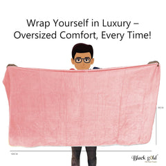 Black Gold Ultra Soft Bath Towel 1200 Gsm | Premium Microfiber, Quick Dry, Highly Absorbent, Oversized Bath Towel Pool, Spa, Travel & Hotel Use (Pink)- Pack Of 2