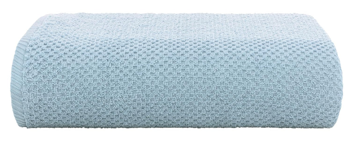 Casa Copenhagen Egyptian Cotton Waffle Large Size Bath Towel 500 Gsm (Dusty Blue)