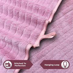 Enrich Homes Hand Small Towels 600 Gsm | Soft Microfiber Face Towels For Men & Women Kitchen & Bathroom Towel Set (Baby Pink)- Set Of 4