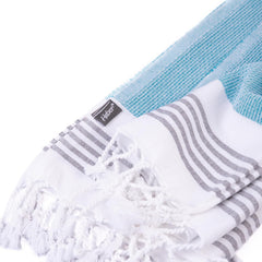 Haber Premium Light Weight 100% Cotton Bath Towel 250 Gsm | Unique Micro Waffle Texture For Active Feel, Quick Absorption & Faster Drying Towel (Harbour Blue)