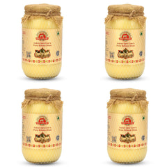 Pure Shudh Indian Desi Cow Bilona Ghee By Gavyratan | Made Using Traditional Bilona Method Pure Desi Ghee Good For Bones Health | 2 Litre (500ml * 4) 67.6 Ounce | Jar Pack