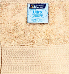 Bombay Dyeing Ultrx 100% Cotton Large Size Premium Bath Towel 650 Gsm - Flax