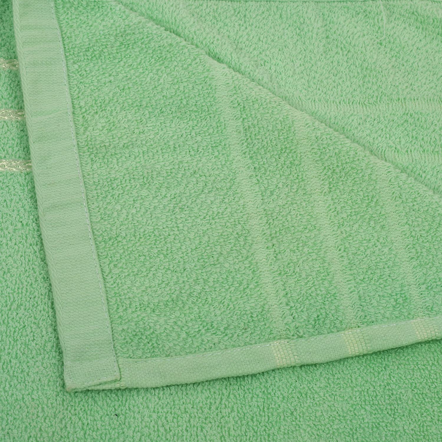 Kuber Industries Premium Bath Towel 1500 Gsm | Super Soft, Fluffy & Absorbent Cotton Bath Towel Perfect For Daily Use (Green) - Pack Of 3