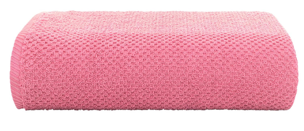 Casa Copenhagen Egyptian Cotton Popcorn 1 Pcs Large Bath Towel 500 Gsm (Pink)