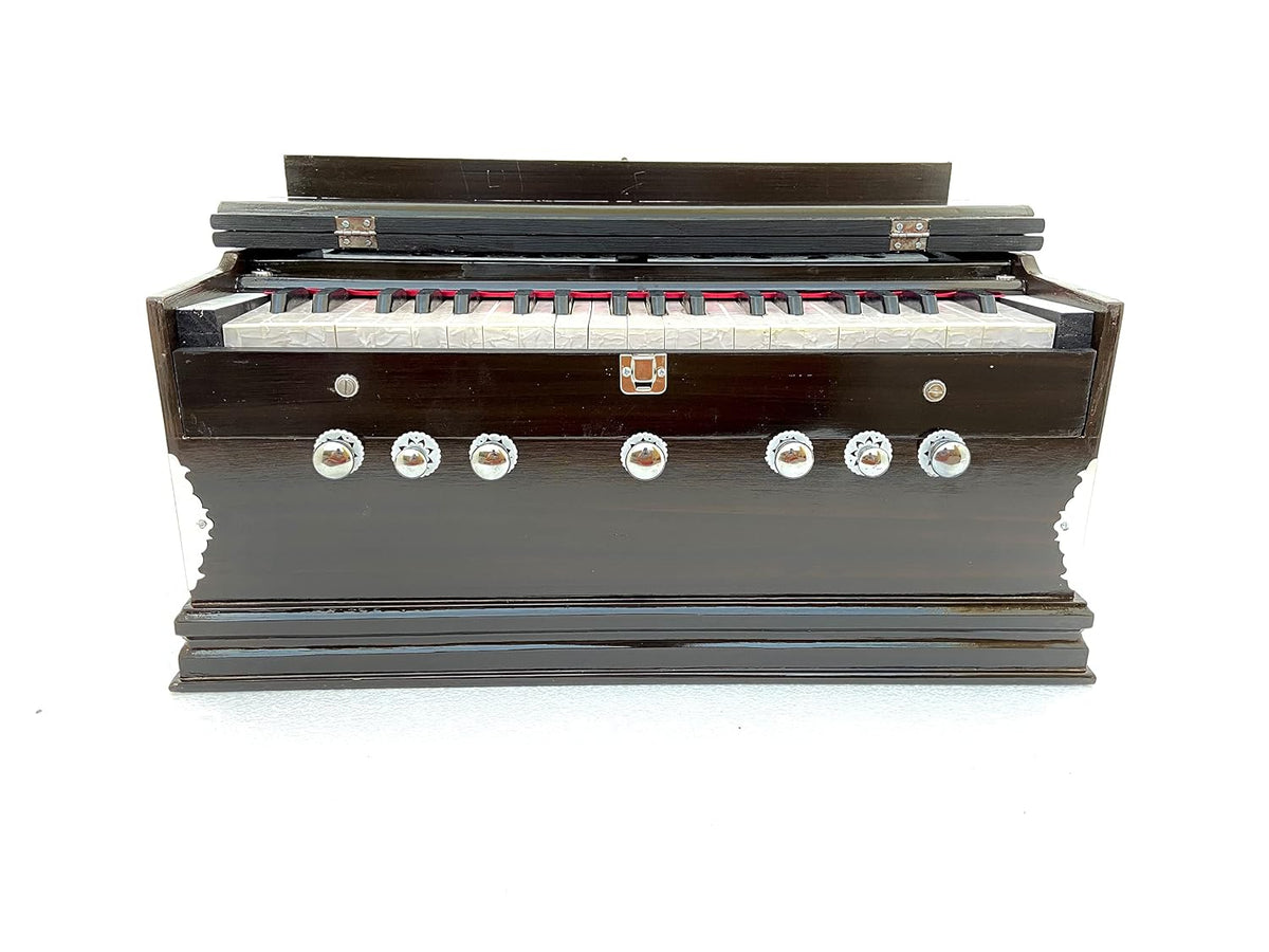 Harmonium With Carry Bag 7 Stopper, 3 1/4 Octave, Double Bellow, 39 Keys, 2 Reeds (Bass- Male) | For Beginners & Professionals