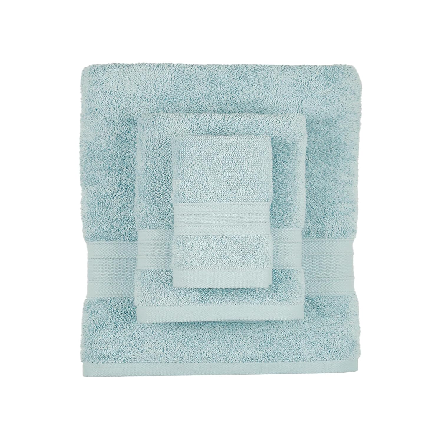 Trident Soft Comfort Air Rich Bath Towels 500 Gsm | 100% Cotton Towel, Super Soft, Highly Absorbent 6 Pieces Towel Set (Nile Blue)