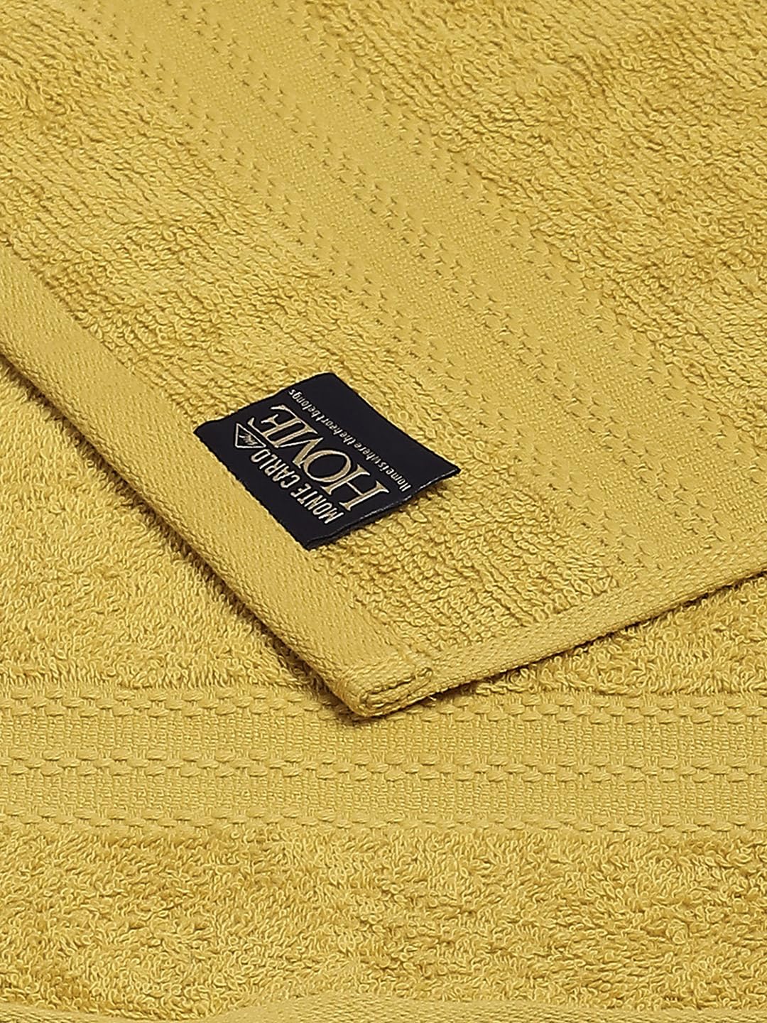 Monte Carlo Solid 2 Bath Towel & 2 Hand Towel 1400 Gsm (Mustard)