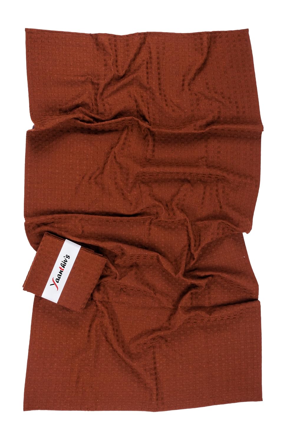 Yaanthiv'S Unisex Waffle Towel Light Weight Quick Dry Towel 400 Gsm (Khaki)