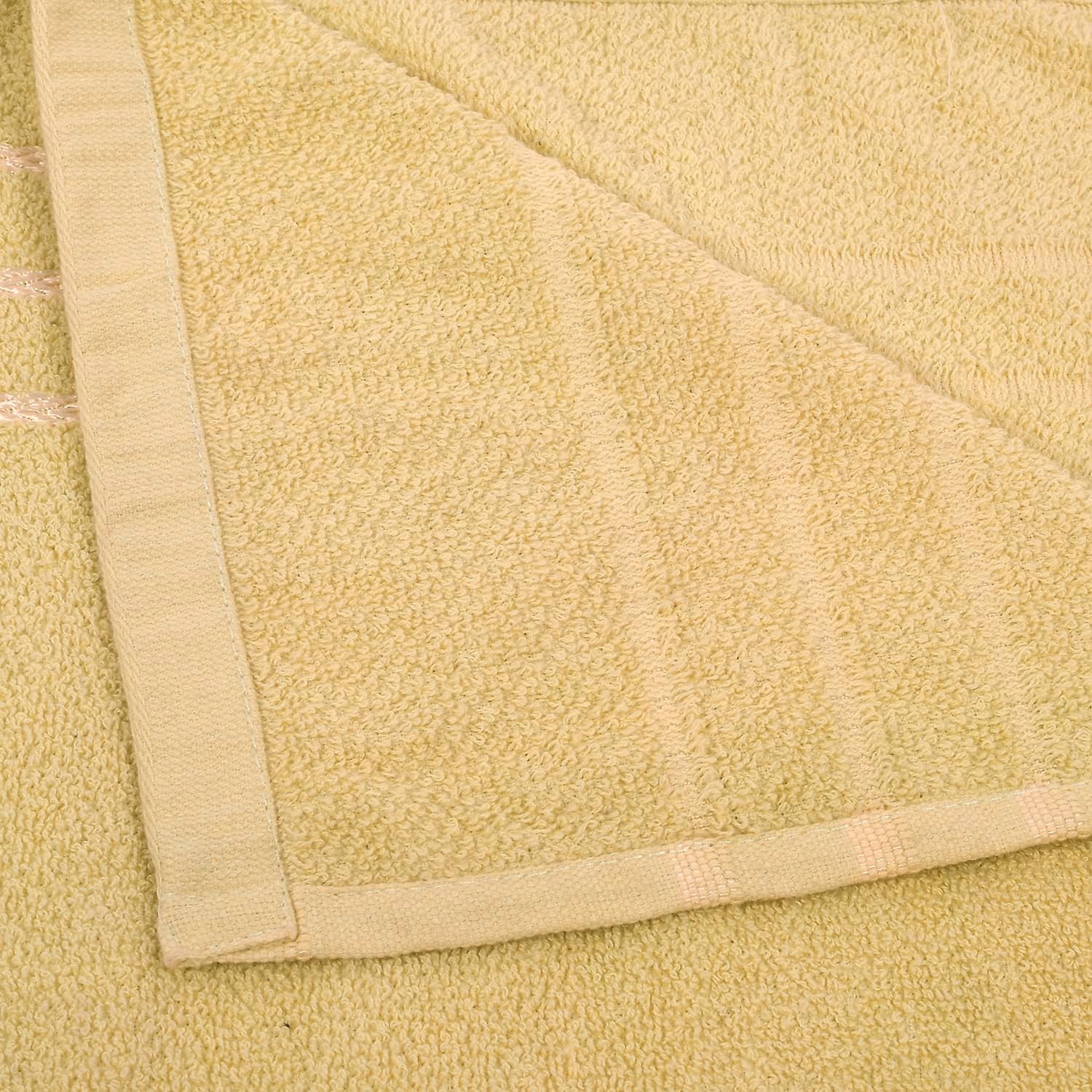 Blissful Creations 100% Cotton Bath Towels 450 Gsm | Soft & Absorbent Bath Towel For Men & Women - Urban Comfort (Yellow)
