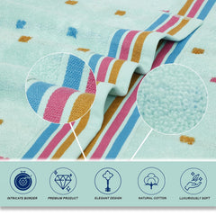 Liberty Towels Ultra Zero Twist 100% Cotton Large Size Towel 500 Gsm | Ultra Soft, Highly Absorbent, Quick Dry Bath Towel (Green)