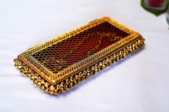 Decorative Cash Box Shagun Box, Gifting Cash Box, Gaddi Box, Jewellery Box, Shagun Envelope Money Box Envelope Wedding Gift, Colour - Brown, Material - Metal