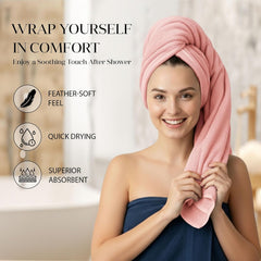House Of Terry 100% Cotton Bath Towel 900 Gsm | Quick Dry, Fade-Resistant, Soft, Lightweight & Absorbent For Men & Women Large Size Towel (Baby Pink) - 2 Pcs