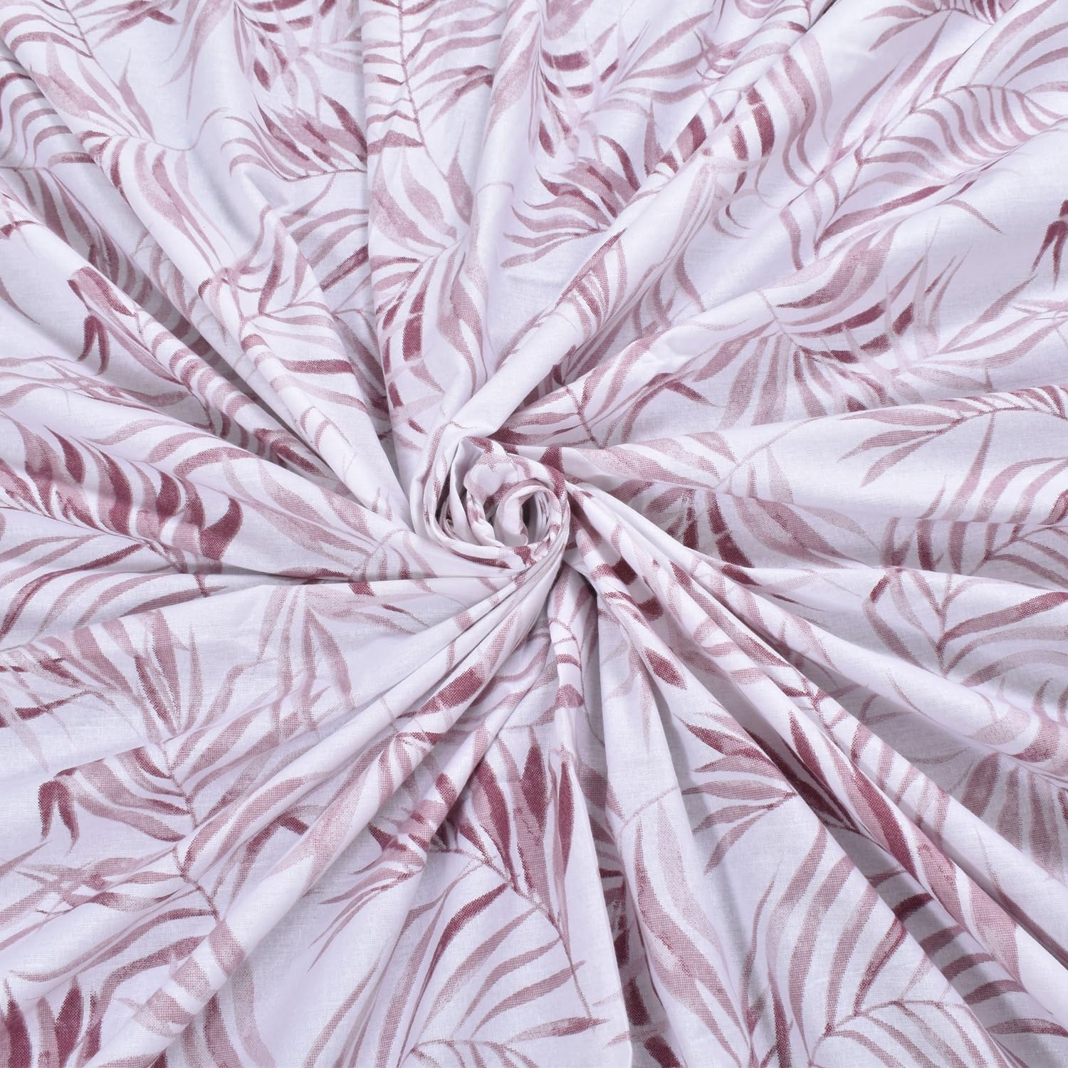 Cotton Single Bedsheets With 1 Pillow Covers - 55 X 88 Inches, Maroon & White | Ideal For House - Bedroom, Guest Room, Perfect Gift For Festivals