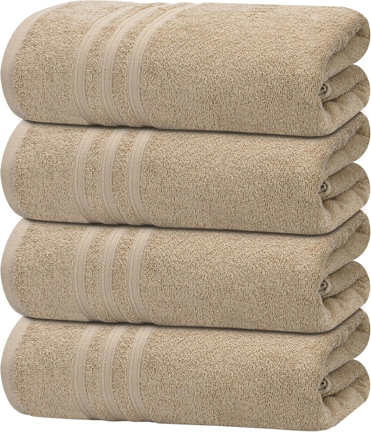 Tiqh 100% Cotton Thick & Plush Luxury Hand Towel 800 Gsm | Gym & Workout Hand Towel (Beige)- Set Of 4