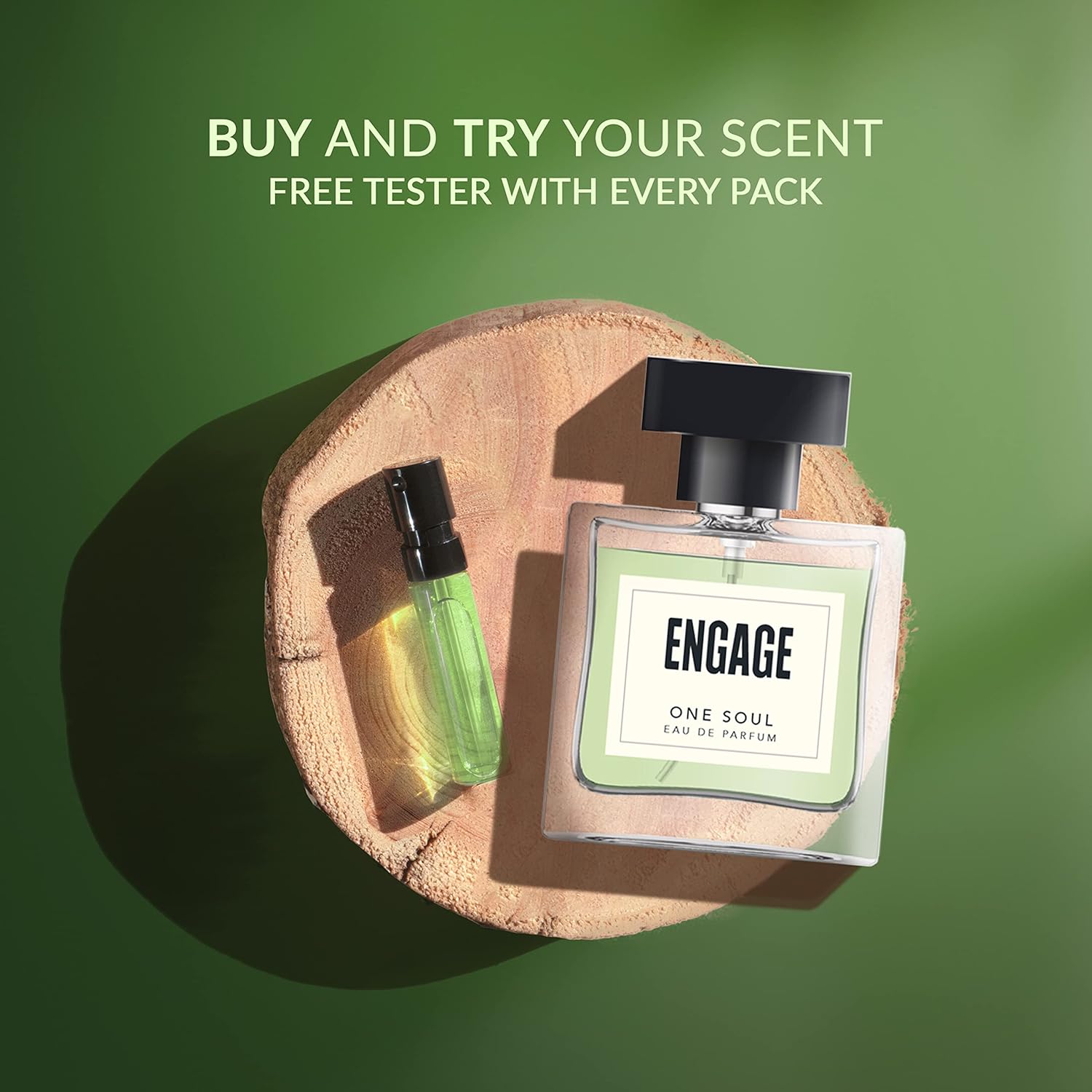 Engage One Soul Eau De Parfum 100ml 3.4 Fl.oz. For Unisex & Long Lasting Pefume , Citrus &  Spicy Fragrance , Free Tester With Pack