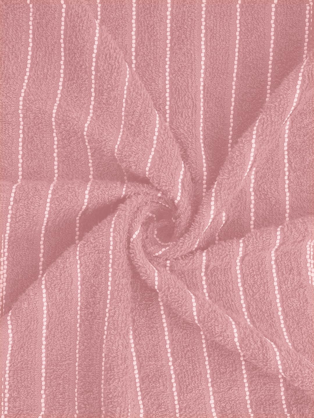Welspun 100% Cotton Large 250 Gsm Dobby Solid 2-In-1 Bath Towel (Parfait Pink)