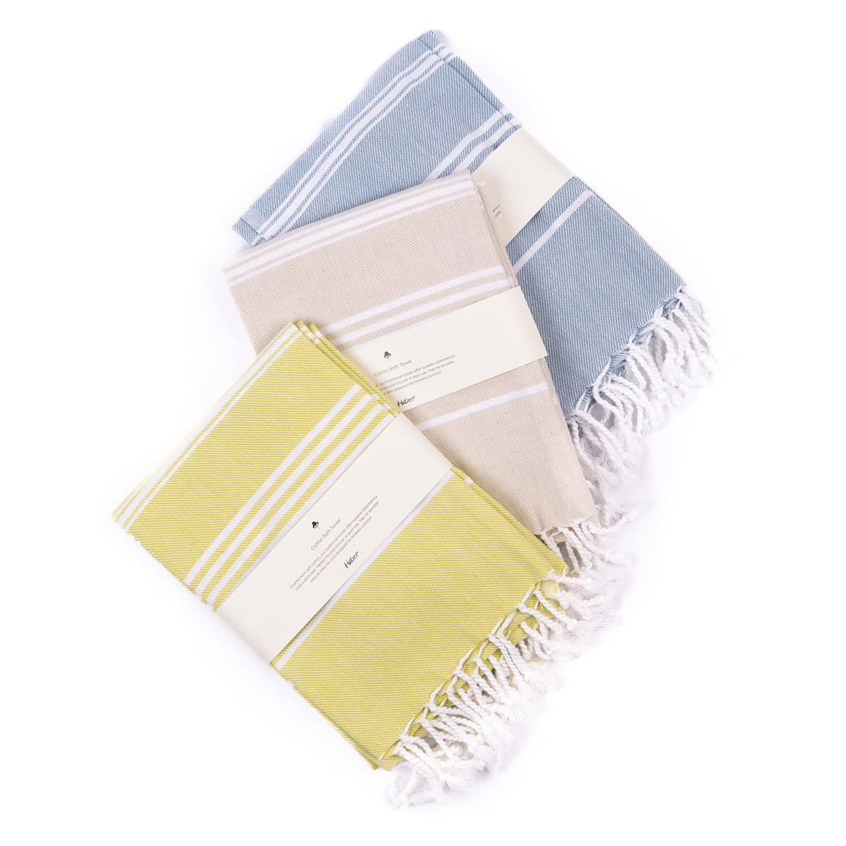Haber Premium Basic Large Size 100% Cotton Towel 900 Gsm | Soft, Absorbent & Comfortable Quick Dry Bath Towels - Grey, Sea Glass & Pastel Green (3 Pcs)