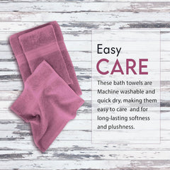 Ambra Linens Highly Absorbent Towel 500 Gsm | 100% Cotton, Soft And Plush, All Seasons Use, Large, Everyday Use, Durable (1hand, 1face, 2bath Towels Set) | Lilac