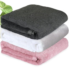 Heelium Bamboo Bath Towel 400 Gsm, Soft, Absorbent, Quick Dry, Odour Free (Peach, White, Grey)