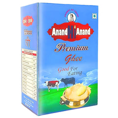 Organic Premium Cow Ghee By Anand Hi Anand | Rich In Nutrients & Vitamins A Healthy Desi Cow Ghee Good For Deseerts | 4 Litre (1 Litr * 4) 135.2 Ounce | Box Pack