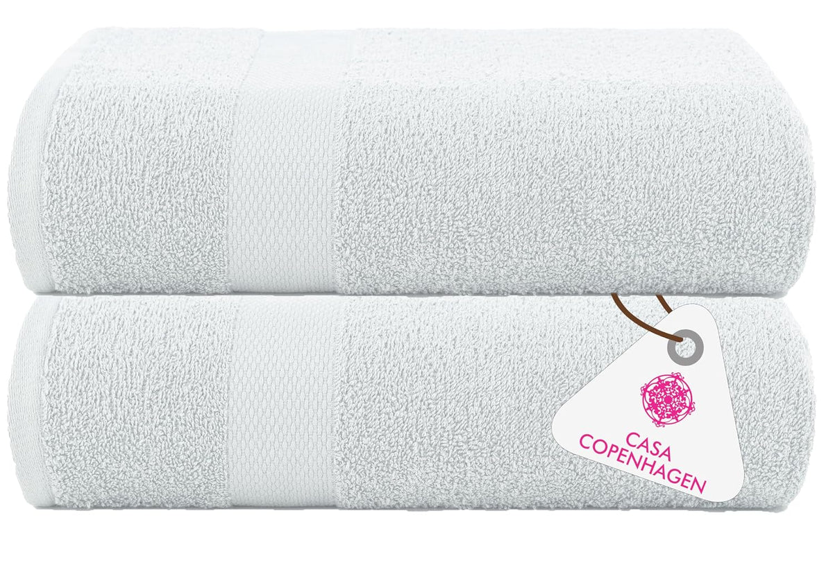 Casa Copenhagen Egyptian Cotton Exotic Hand Towel 400 Gsm (Fl White)- 2 Pcs