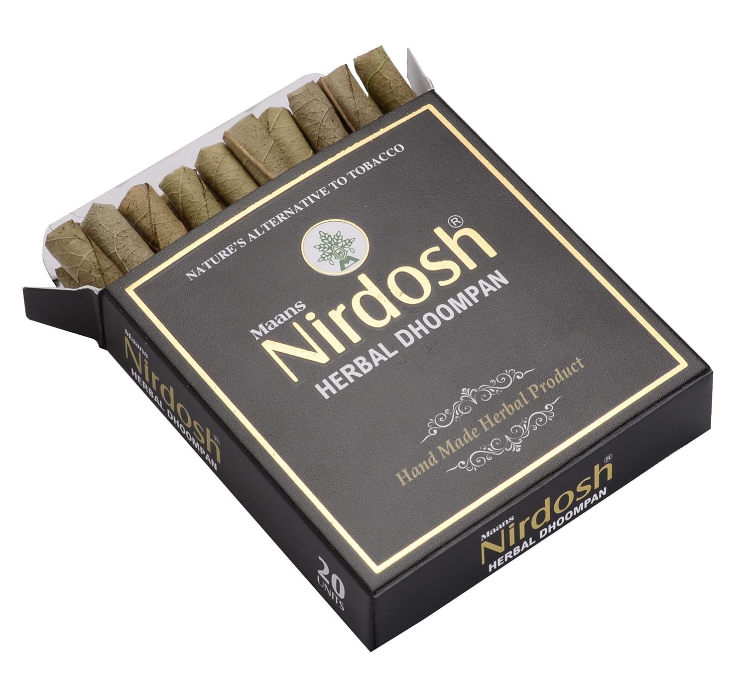 Herbal Dhoompan Sticks (Without Filter) - Pack Of 2X 20 Beedi | Handmade Herbal Product
